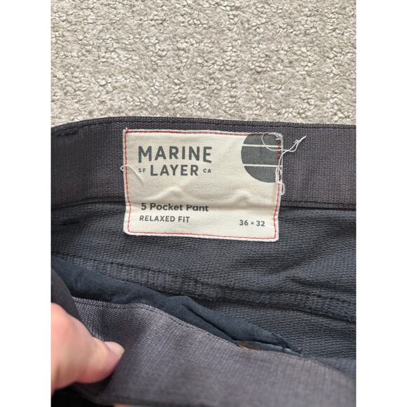 Marine Layer Mens 5 Pocket Pants Corduroy Relaxed Fit 36 x 32 - Picture 4 of 6